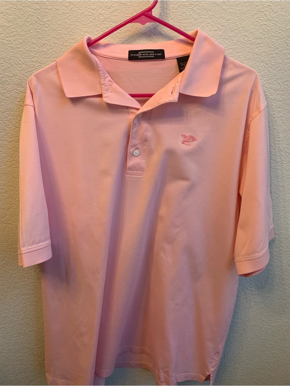 Carnoustie Men’s Light Pink Polo Shirt with Short Sleeve